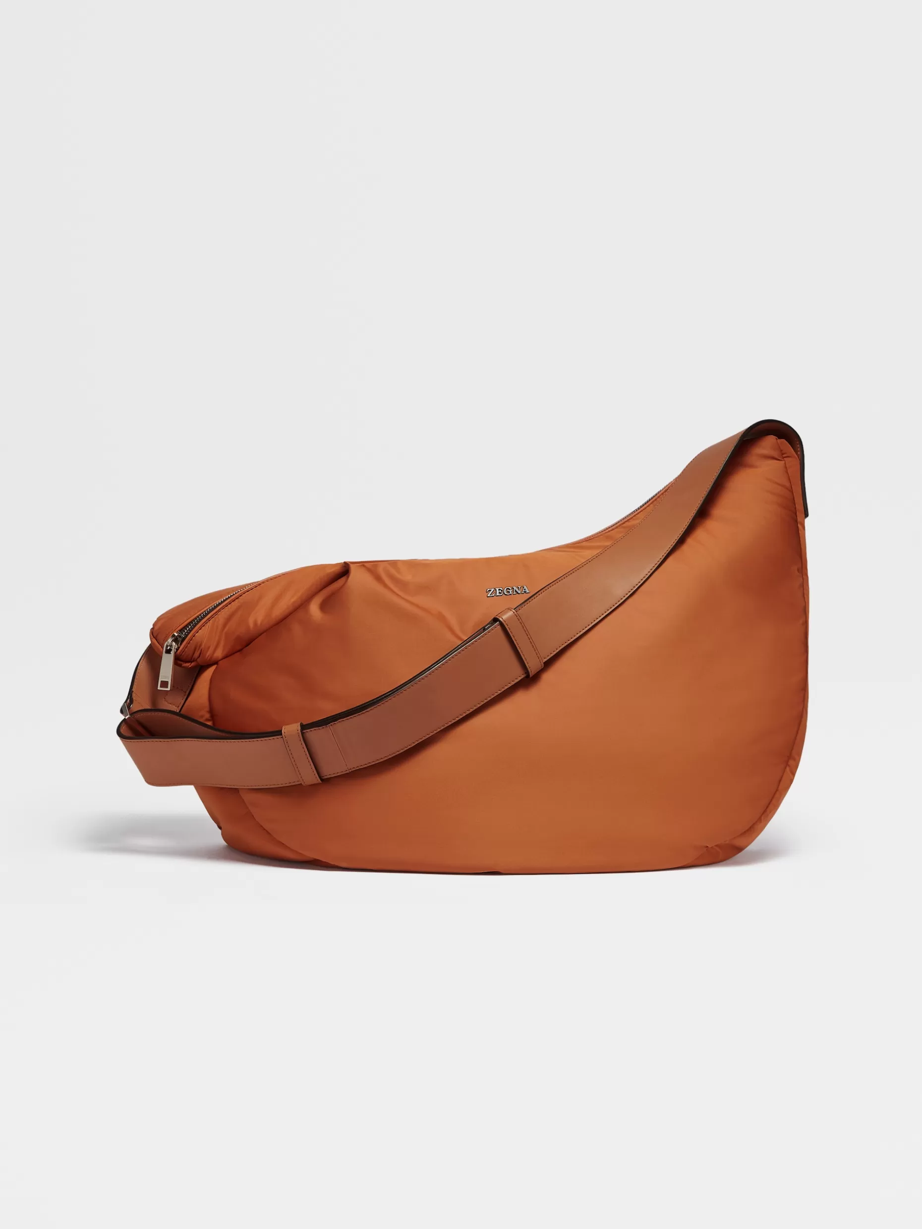 Men ZEGNA Color Recycled Polyester Panorama Hobo Bag